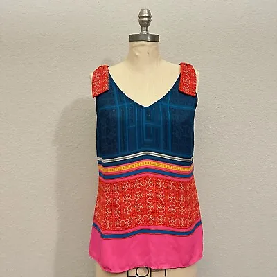 CAbi #5787 Nomad Shoulder Tie Top Multicolor Sz S W7434 • $25