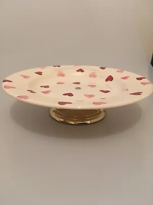 £35 • Buy Emma Bridgewater Pink Hearts Footed Cake Stand Plate