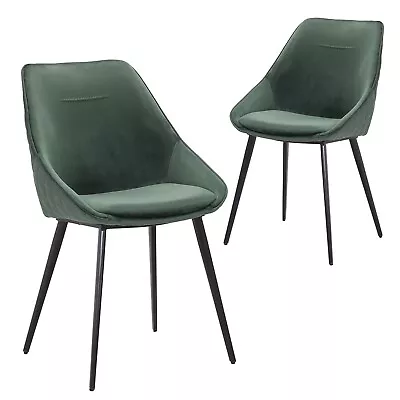 $370 • Buy Simplife Khufra Velvet Dining Chairs - Green(Set Of 2)