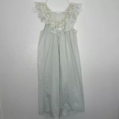 Vintage Mama To Be Night Gown Lace Detail Nursing Friendly  • $36.94