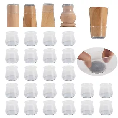 24 PCS Chair Leg Floor Protectors With Felt Bottom|Round&Square Silicone Chai... • $15.19