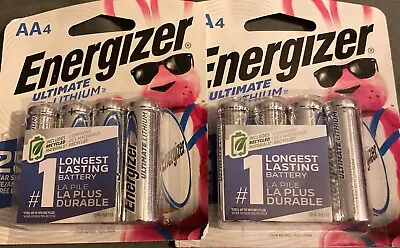 Energizer Ultimate Lithium AA Batteries 2 4 Packs  • $25