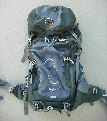 Osprey Atmos 65 Airspeed Hiking Backpack Gray Lightweight • $139.99