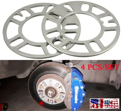 $24.74 • Buy 4Pcs 5mm Auto Car Aluminum Alloy Wheel Tire Spacers Adaptor Shims Plate 4/5 Stud
