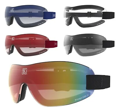 NEW- KROOPS IK-91 Horse Riding Racing Jockey Goggles | 100% UV400 Mirrored Lens • £29.95