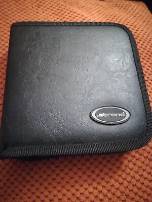 Strand 24 CD/game Wallet Black Leather Look Zip Fastening Great For Car.  • £6