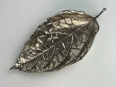 Vintage Metal Leaf Candy Dish Metalware Bowl Tray • $14.99