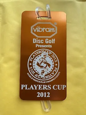 Vibram Discs ~ 2012 Vibram Players Cup Metal Bag Tag ~ New ~ Disc Golf Swag • $4.99