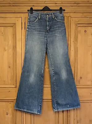 Wrangler Jeans Flared Womens W28 L32 Zip Fly Mid Wash Vintage 80s • £35