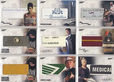 James Bond Relic / Prop / Costume Selection RC1 - RC22   JBR1 - JBR43 • £13.99