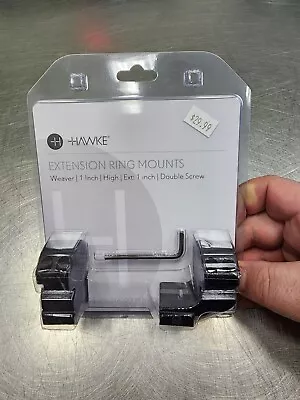 Hawke Extension Ring Mounts Weaver/1in/high/ext. 1in/double Screw • $29.99