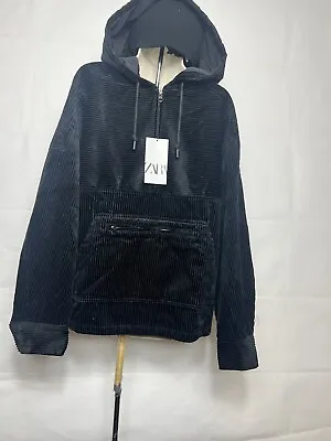 Men Zara Small Pocket Black Jacket • £18.02