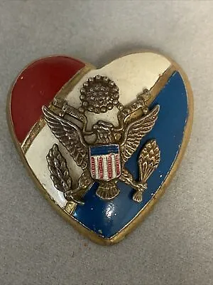 VTG 1940’s WWII WW2 VICTORY PIN EAGLE PATRIOTIC SWEET HEART BROOCH • $64.95
