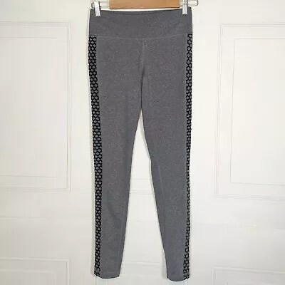 Material Girl Grey Black Mesh Side Leggings Yoga Pants Junior's Size Small • $5.24