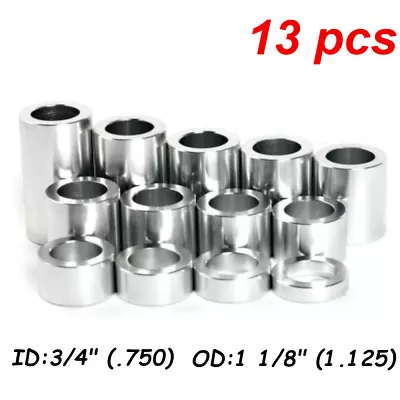 13 Pcs Wheel Axle Spacers For Dyna Sportster Softail Touring 3/4  ID 1 1/8  OD • $31.38