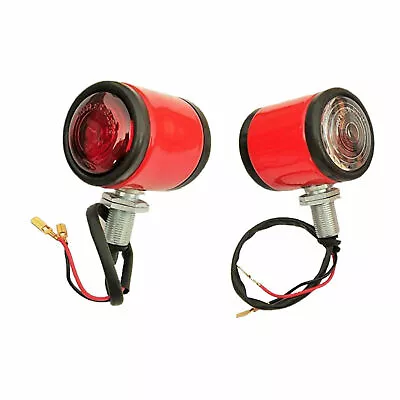 12V Massey Ferguson David Brown 35 35x Tractor Red Butler Side Lights Lamps Set • £46.58