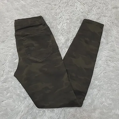 Zara Basic Skinny Moto Pants Women's Size 2 Camo Zippers • $19.99