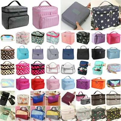 Portable Large Makeup Bag Boxes Cosmetic Toiletry Travel Organizer Storage Case' • $9.89