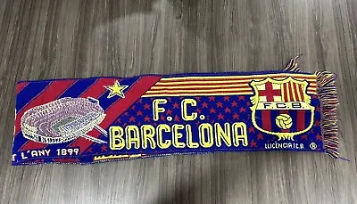 Barcelona Europa Recopa UEFA Lliga Football Soccer Scarf Vintage Rare Old Barca • $32.37