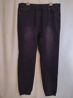 Victorious Los Angeles Elastic Waist Jogger Jeans Men's  2XL (40x32) Black New • $20