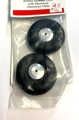 Perfect Parts Model Airplane Rubber Balloon Tires Aluminum Wheels 1-1/2  Dia. • $4.99