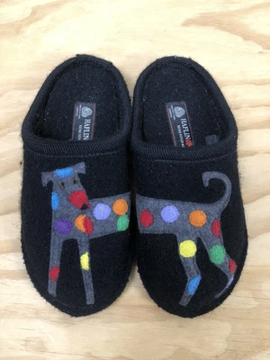 £33.65 • Buy Haflinger Jack Dog Appliqued Wool Mule Slippers Shoes Dog EUR 36 US 5.5