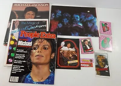 1984 Michael Jackson Memorbilia Lot - Cards Book Magazines Poster Thriller • $64.99