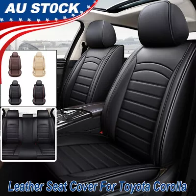 2024 Breathable Leather Car Seat Cover Front/Full Set Cushion For Toyota Corolla • $105.21