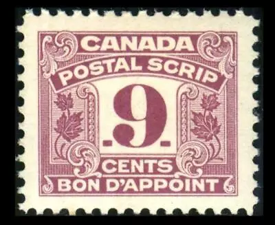 CANADA Van Dam # FPS31 Second Issue 9c POSTAL SCRIP MNH SEE PHOTOS M-534 • $3.95