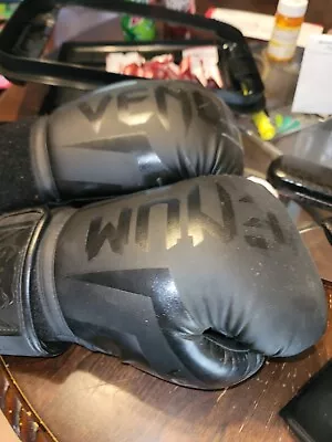 Venum Challenger 2.0 Hook And Loop Boxing Gloves - Black/Black • $10