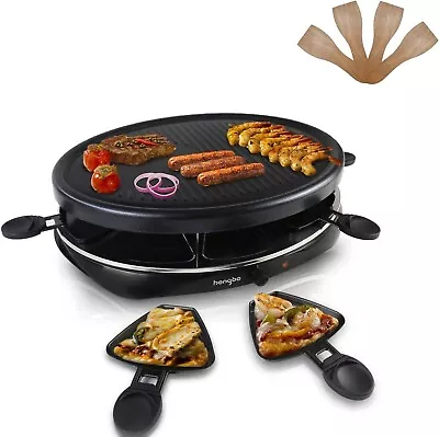 Raclette Grill Machine For 6 - 8 People Cheese Electric Grill Non-Stick Plate  • £63.99