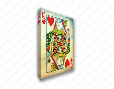 $113.84 • Buy Playing Cards Queen Q Vintage Design Poster Canvas Print Art Decor Wall 