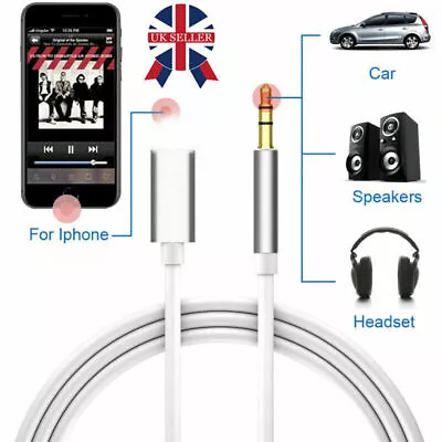 3.5mm Jack AUX Adapter Cable Cord To Car Audio For IPhone X 11 12 13 14 Pro Max • £3.99