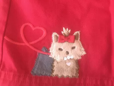 NWT Gymboree Pups And Kisses Yorkie Dog Skirt 8 Red Skort ADJ  RAREST Ny Girl • $31.80