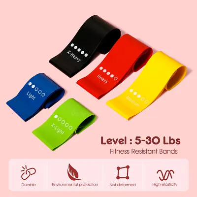 $7.95 • Buy Resistance Booty Bands Set Loop Power Strength Exercise Fitness Crossfit Yoga AU