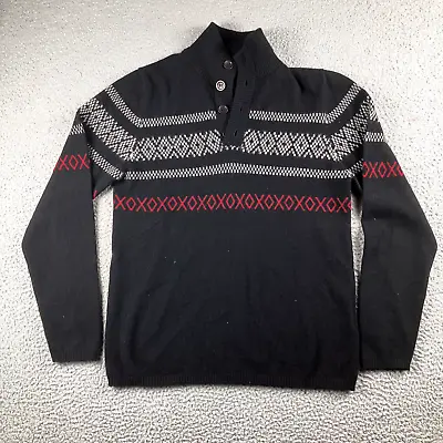 Impermeable Platinum Sweater Mens Medium 100% 2-Ply Cashmere Pull Over Fair Isle • $24.96