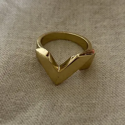 $55 • Buy Sass And Bide Vintage Ring Gold Chunky Zig Zag 