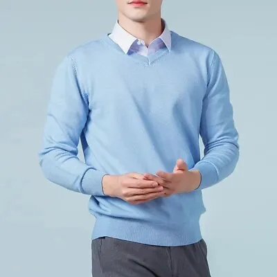 Mens 100% Cashmere Sweater Warm Tops Winter Outwear Casual Comfort Loose Fashion • $22.99