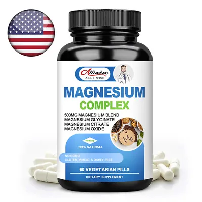 Magnesium Complex Supplement - Taurate Citrate Malate Oxide For Muscle & Bone • $12.99