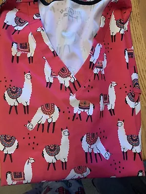Med Couture Llama Scrub Top -2xl • $2