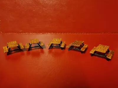 £5.70 • Buy OO Gauge 00 Model Railway Picnic Table/Pub Garden Seats.3D Printed, Hand Painted