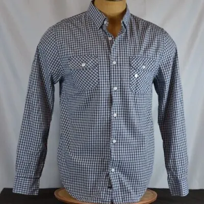 Mark McNairy Five Four Shirt Size Large Button Navy White • $18