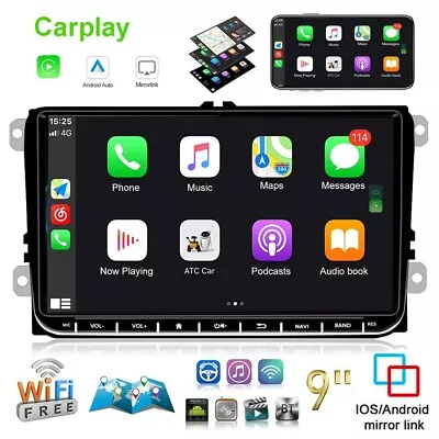 For VW Volkswagen Jetta Passat 9  Android 10 Car Stereo Radio GPS Apple Carplay • $99.99