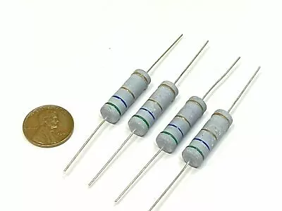 4 Pack  .1 Ohm R1 Metal Oxide Film Resistor 5W 5 Watt ±5% Tolerance 4x G115 • $8.44