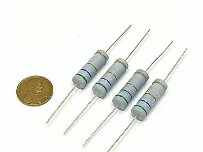 4 Pack 1.5k Ohm 1k5  Metal Oxide Film Resistor 5W 5 Watt ±5% Tolerance 4x G146 • $8.44