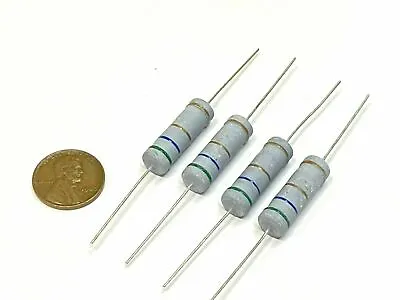 4 Pack 5R6 5.6ohm 5.6R Metal Oxide Film Resistor 5W 5 Watt ±5% Tolerance 4x G8 • $8.44