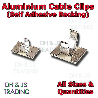 £2.69 • Buy Aluminium Cable Clips Self Adhesive Conduit Cable Sleeving 6mm 9mm Available