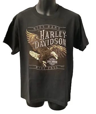 Harley Davidson Men's Above Eagle Short Sleeve T-Shirt Black 3001758-BLCK • $30