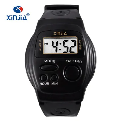 ENGLISH OR SPANISH Talking Wrist Watch Rooster Alarm 4 Free Battery Visually  • $13.99