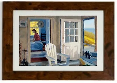 *NEW LARGER SIZE* Truro Studio Bedroom Framed Print By Edward Hopper • £39.64